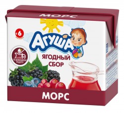 Морс, Агуша 200 г Ягодный сбор