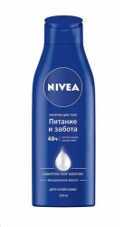 Молочко для тела, Nivea (Нивея) 250 мл арт. 80201 питание и забота 48 ч интенсивно увлажняет миндальное масло для сухой кожи